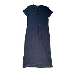 Barefoot Dreams Malibu Navy Blue Maxi Dress L